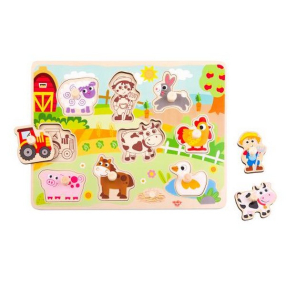 Tooky toy Ферма - Дървена образователна дъска Tooky toy Ферма - Дървена образователна дъска
